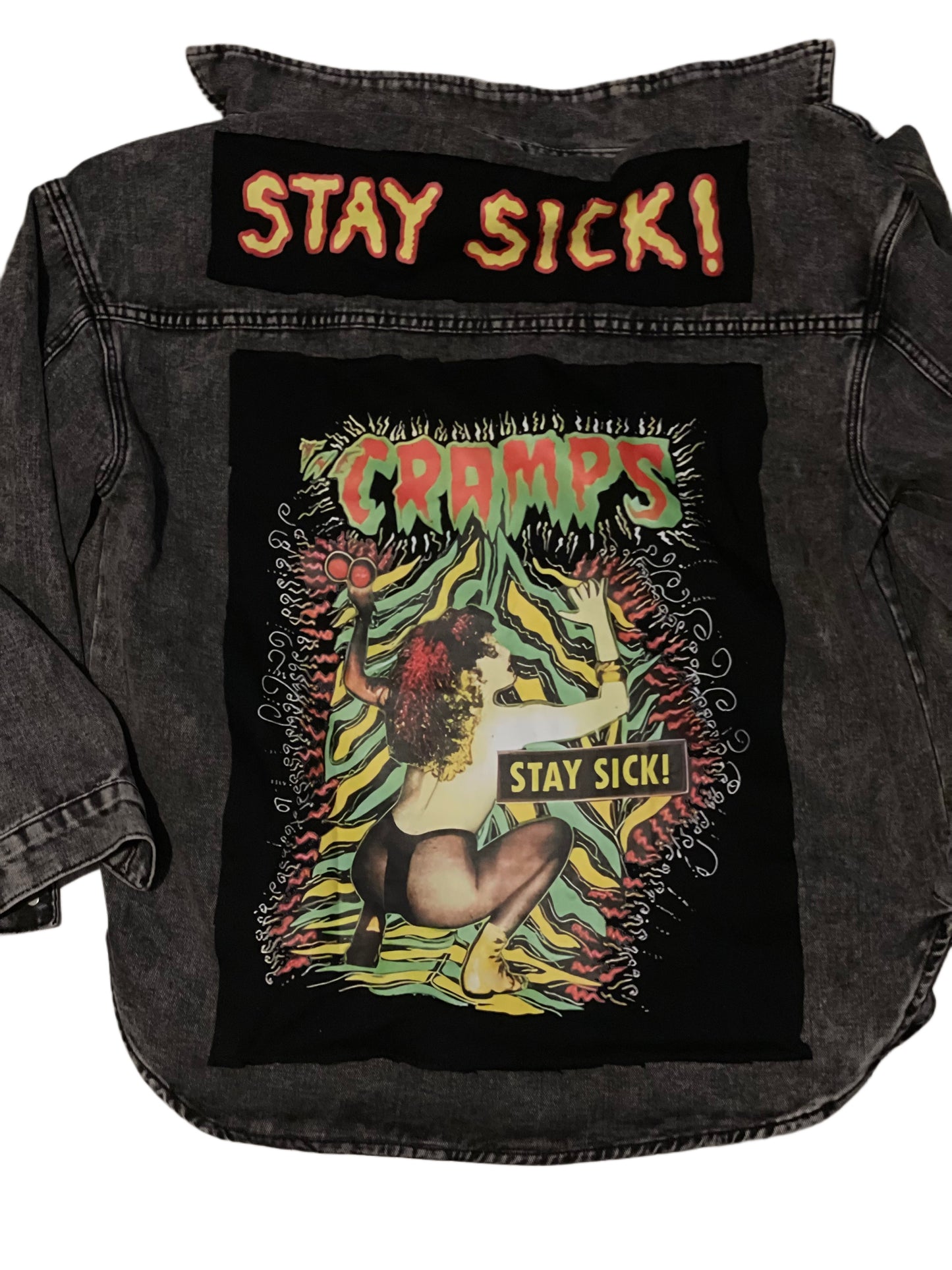 The Cramps Repurposed Denim Jacket Men’s XL