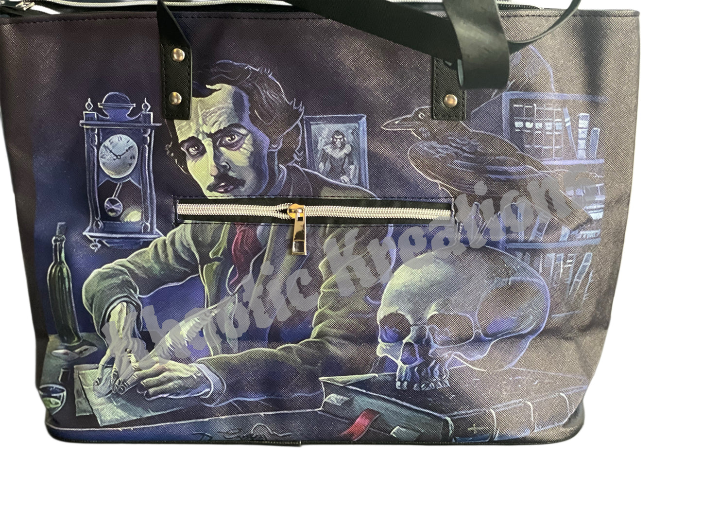 Edgar Allan Poe Faux Leather Tote