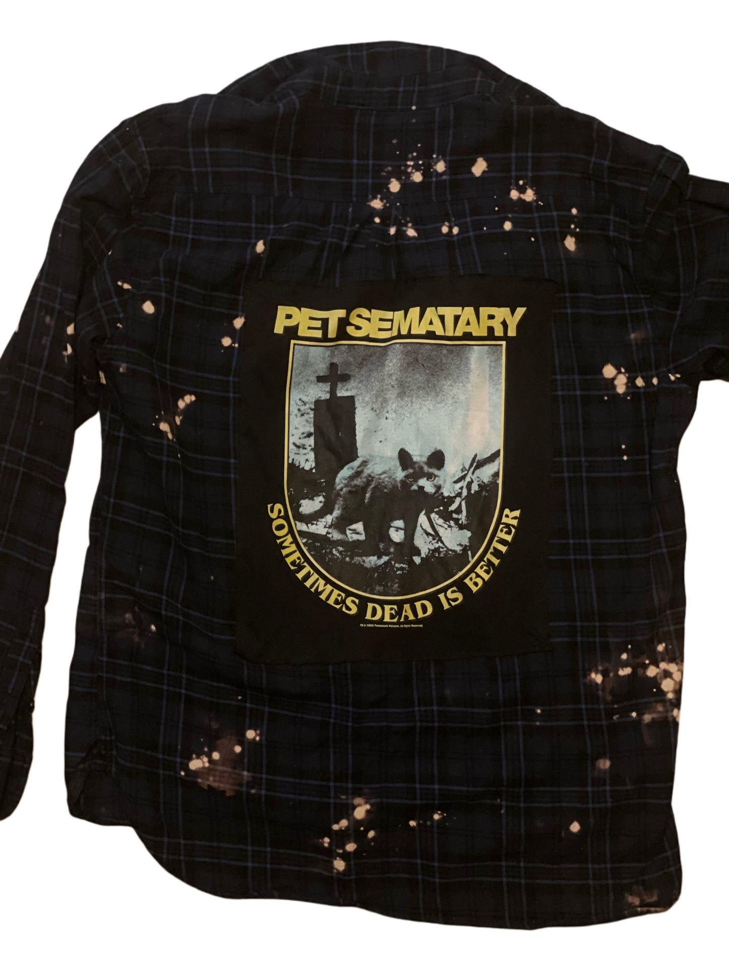 Pet Cemetery Upcycled Flannel X-Large