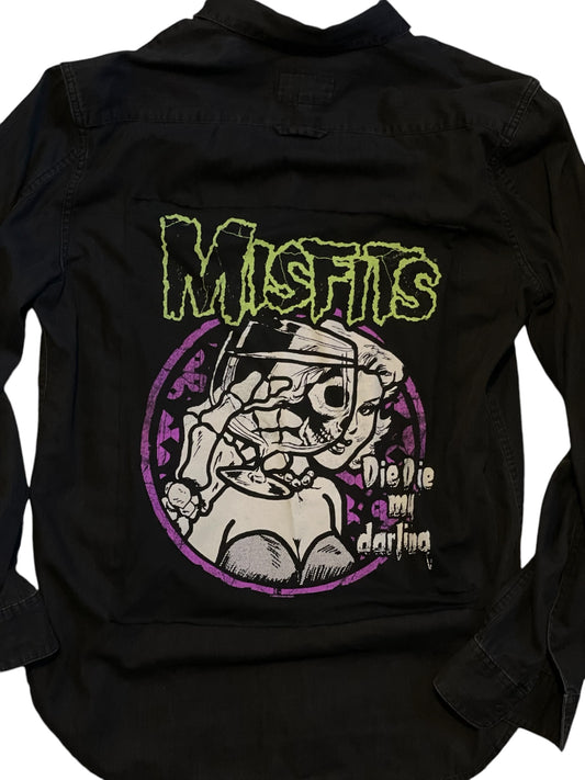 Misfits Recycled Band Button Up Large