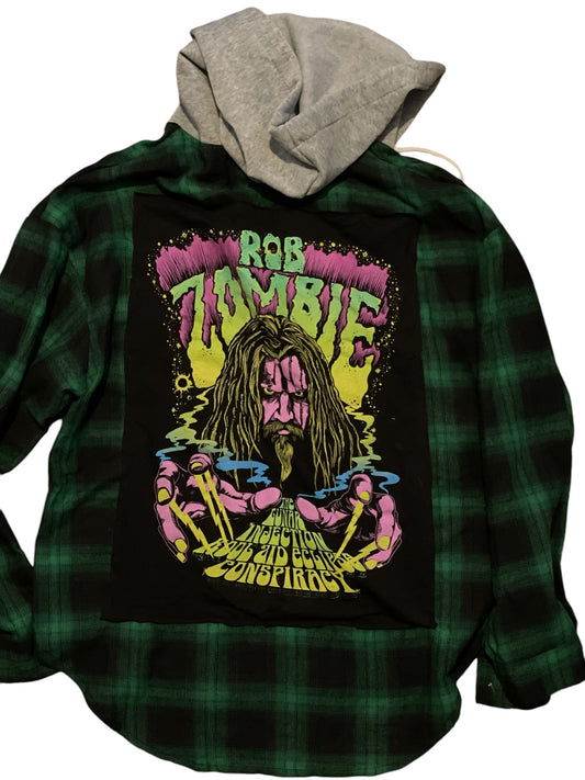 Rob Zombie Recycled Band Flannel XL