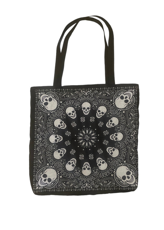 Handmade Skull Bandana Tote