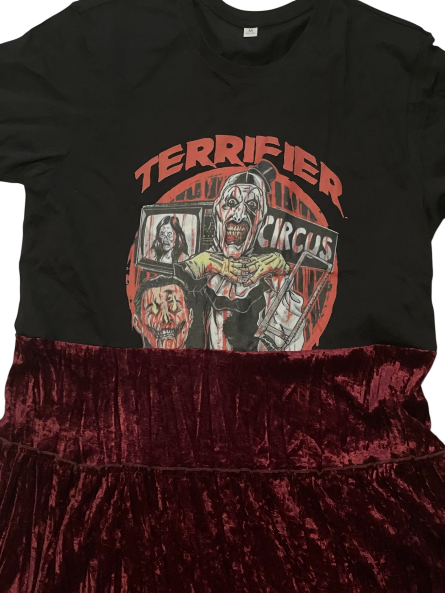 Terrifier Repurposed T-shirt Dress Medium