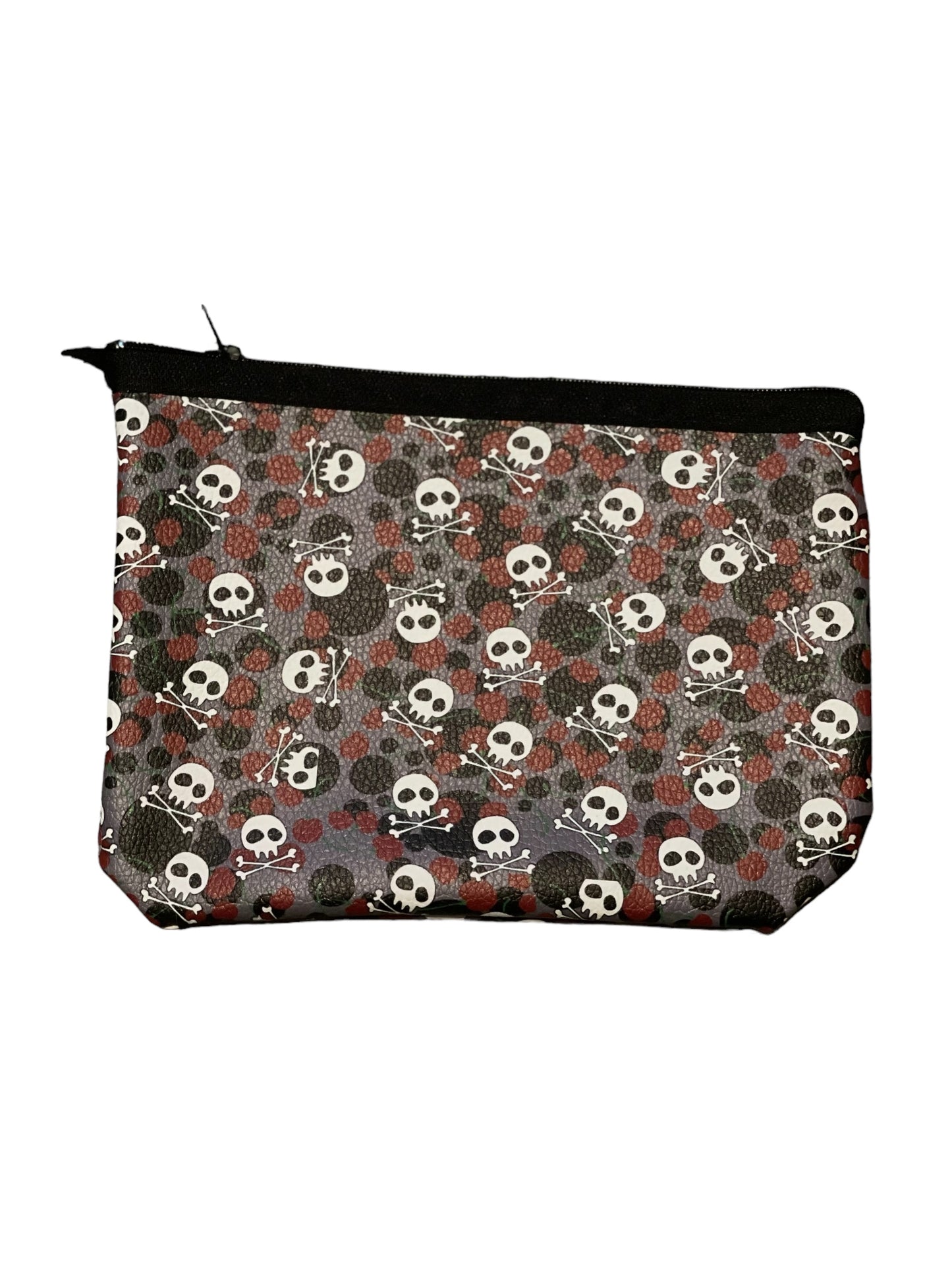 Cherry & Skulls Makeup/Money Bag