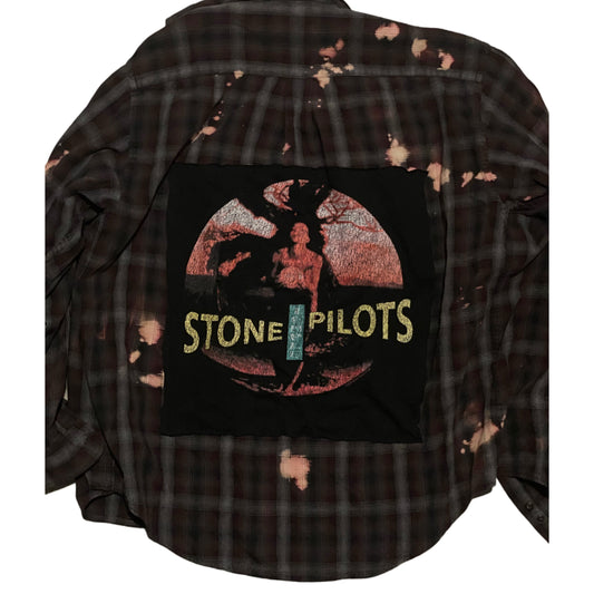 Stone Temple Pilots Upcycled Band Flannel Large