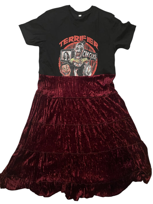 Terrifier Repurposed T-shirt Dress Medium
