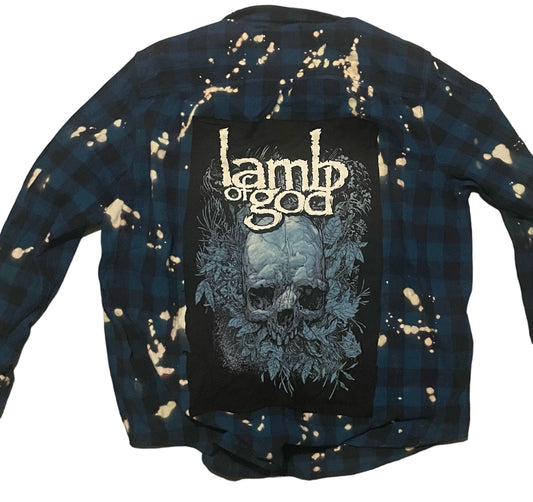 Redone Lamb of God Band Flannel