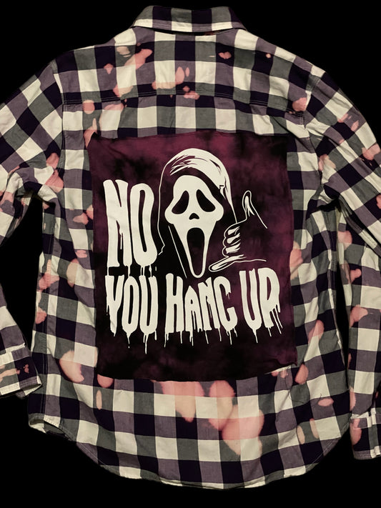 Ghost Face Hang Up Reworked Flannel