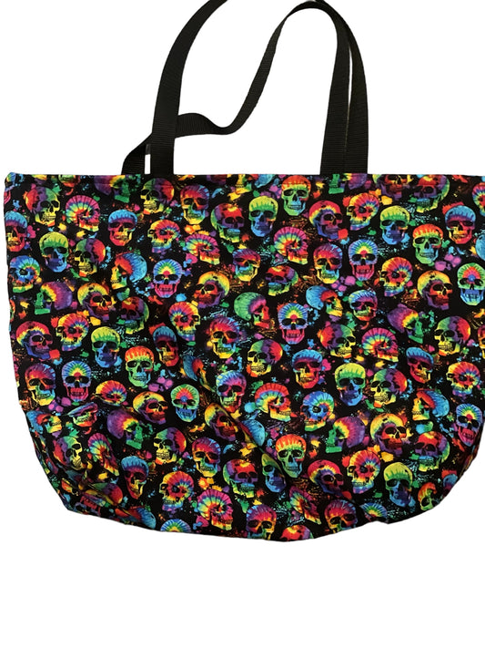 Tie Dye Skull Tote